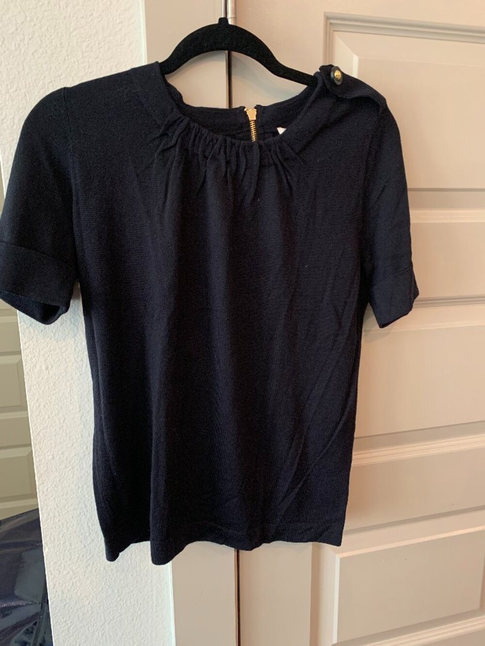 Tory Burch Navy Sweater Blouse